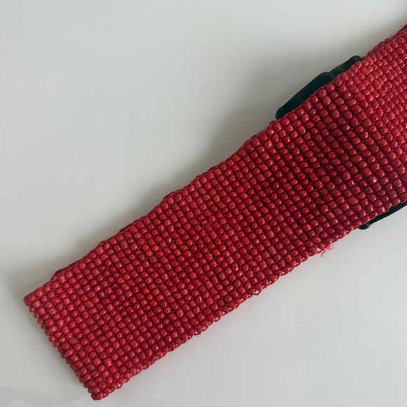 Beaded Belt with‎ Wooden Buckle Detail main image 4